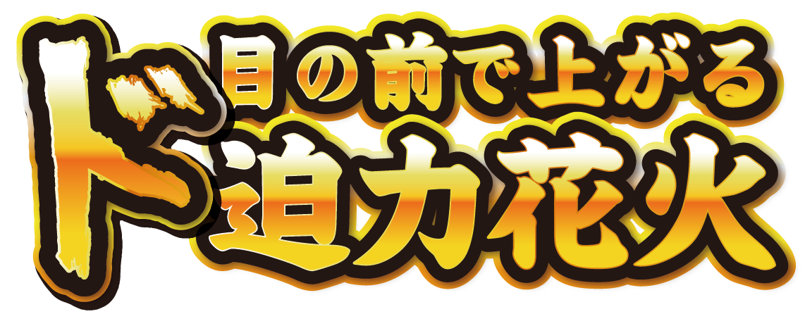 目の前で上がる ド迫力花火